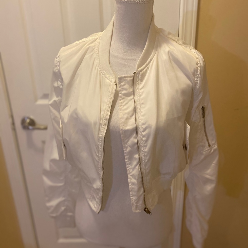 Fashion Nova Cropped Bomber Jacket